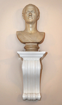 Installed bust of Alexander Hamilton