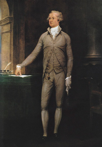Color portrait of Alexander Hamilton