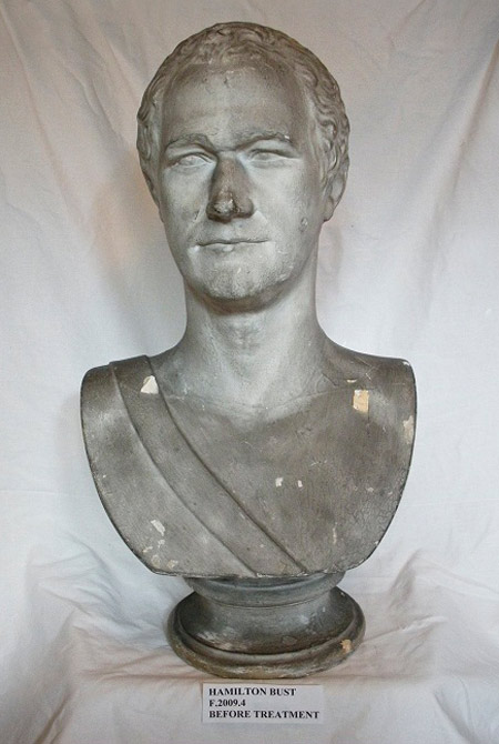 Hamilton Bust, pre-conservation
