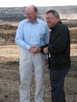 Snow visits oil sands facility