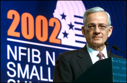 Photo; Secretary O'Neill speaks to American Small Business