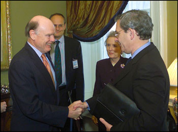 Secretary Snow Meets with European Bank for Reconstruction and Development President Lemierre