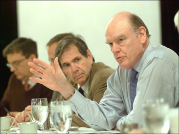 Secretary John W. Snow Takes Questions from the Media at the Christian Science Monitor's Sperling Breakfast