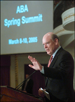Photo: Secretary Snow Addresses the American Bankers Association