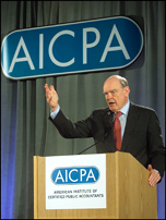 Photo: Secretary Snow Addresses American Institute of Certified Public Accountants