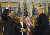 Photo: Secretary Paulson swears in Under Secretary Steel