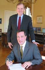 Photo: Assistant Secretary Fratto seated with Deputy Secretary Kimmitt