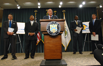 Photo: Treasury Secretary Henry M. Paulson, Jr. and HUD Secretary Alphonso Jackson