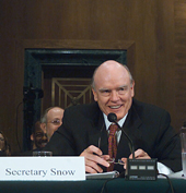Photo: Secretary Snow Testifies on the President’s FY 2007 Budget