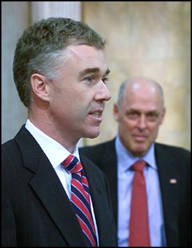 Photo: Assistant Secretary Ryan hosted a press conference today with Under Secretary Steel and the Committee Chairmen
