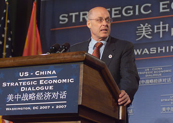 Photo: Secretary Paulson speaks at the Second Meeting of the U.S.-China Strategic Economic Dialogue