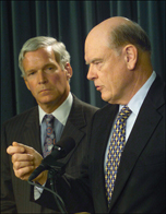 Photo: Secretary Snow and IRS Commissioner Everson Announce Charitable Giving Tax Action