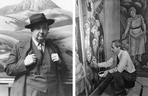 Treasury arts program administrator Edward Bruce and artist/advocate George Biddle