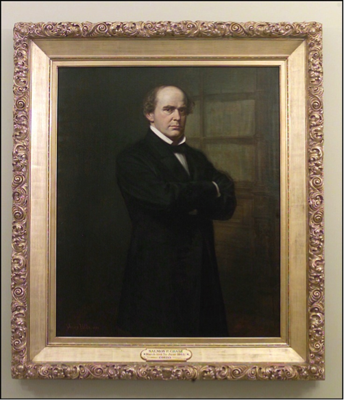 Framed portrait of Samuel Chase.