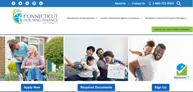 State of Connecticut mortgage assistance web site