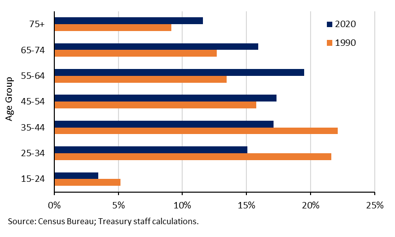 Household Share by Age Group and Year