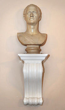 Installed bust of Alexander Hamilton