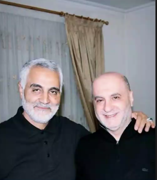 Photo of Qasem Soleimani (left) and Amin Sherri (right)