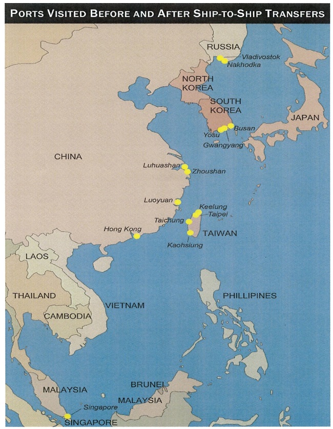 Ports Visited Before and After Ship-To-Ship Transfers