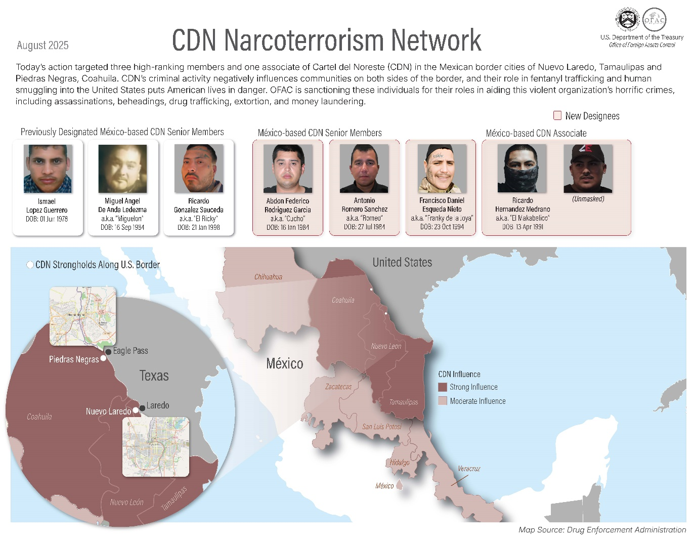CDN Narcoterrorism Network map