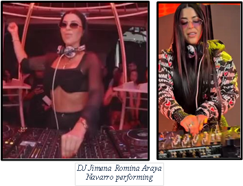 Image of DJ Jimena Romina Araya Navarro performing