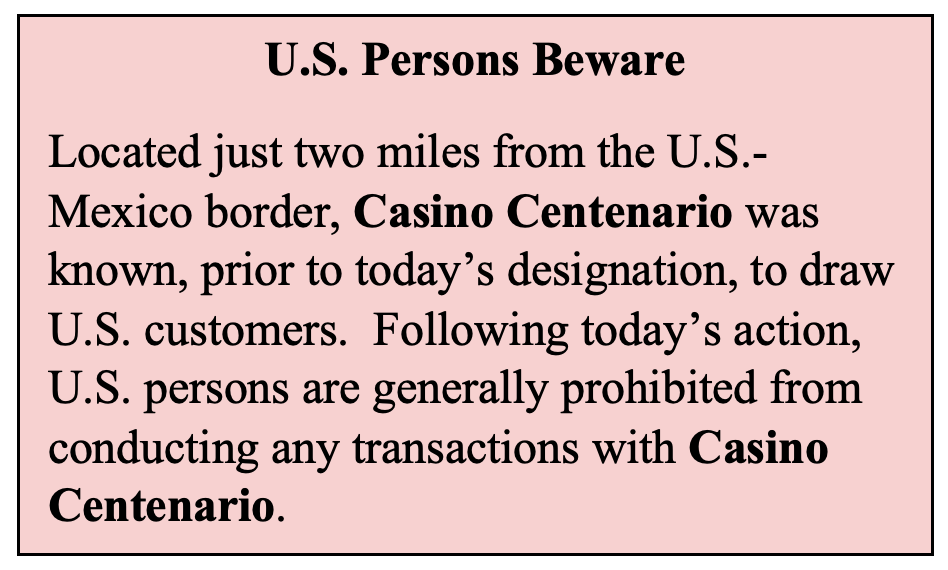 U.S. Persons Beware