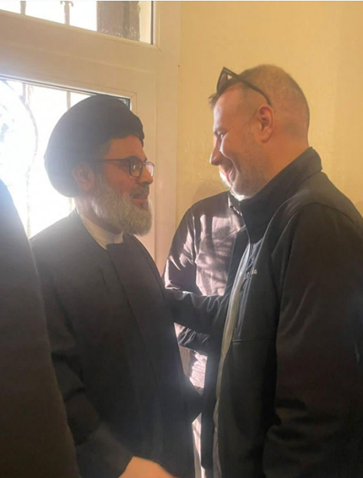 Alaa Hamieh with deceased Hizballah Executive Council Leader Hashem Safieddine