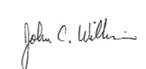 John C. Williams signature