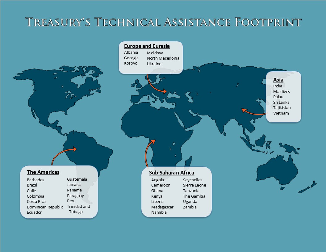 Treasury's Technical Assistance Footprint