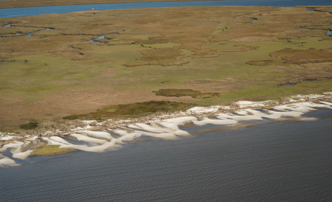 Erosion caused by Hurricane Zeta in coastal Mississippi. Photo by Sam St John.