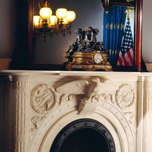 Johnson suite fireplace