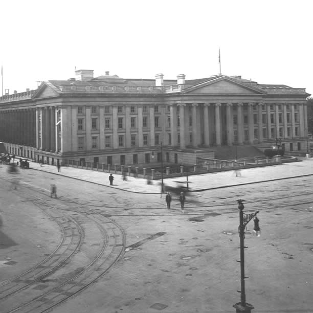 historic black and white photo of north wing