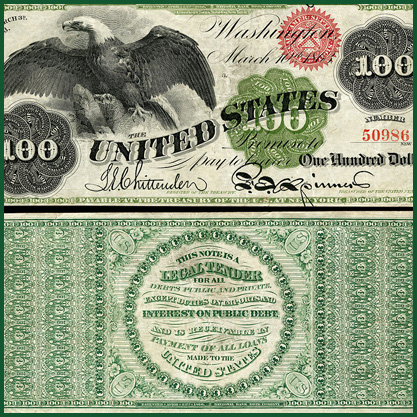 Currency images from 1863