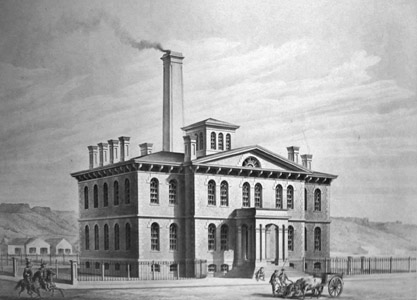 Engraving of Carson City Mint