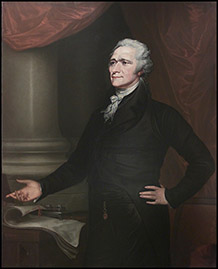 Portrait of Alexander Hamilton.