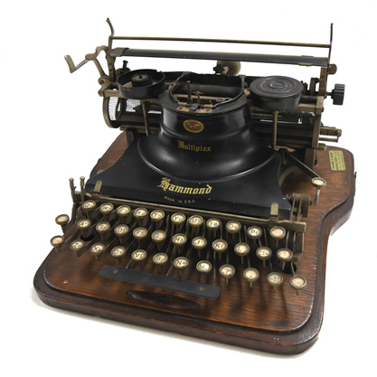 Color photograph of Antique Hammond typewriter.