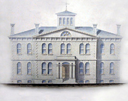 Color drawing of the Carson City Mint