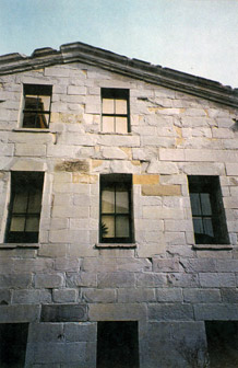 Photograph of exterior stone of San Francisco Mint building