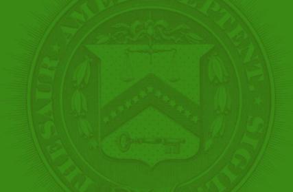 Treasury seal in green