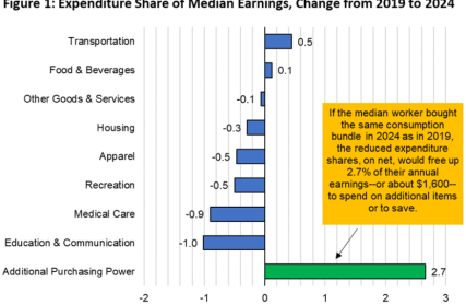Figure 1: Expenditure Share of Median Earnings, Change from 2019 to 2024